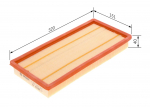 &Otilde;hufilter BOSCH 1 457 433 317
