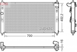 Radiaator,mootorijahutus DENSO DRM45050
