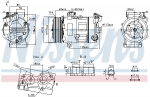 Kompressor,kliimaseade NISSENS 890947