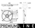 Ventilaator,mootorijahutus MAHLE CFF 531 000P