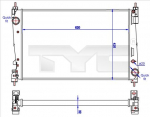 Radiaator,mootorijahutus TYC 725-0042-R