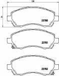 Piduriklotsi komplekt,ketaspidur BREMBO P 78 009