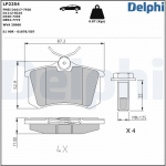 Piduriklotsi komplekt,ketaspidur DELPHI LP2254