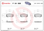 Piduriklotsi komplekt,ketaspidur BREMBO P 54 008