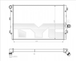 Radiaator,mootorijahutus TYC 702-0024-R