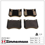 Piduriklotsi komplekt,ketaspidur ZIMMERMANN 25179.180.1