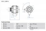 Generaator BOSCH 0 986 040 360