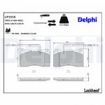 Piduriklotsi komplekt,ketaspidur DELPHI LP1516