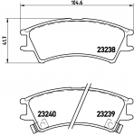 Piduriklotsi komplekt,ketaspidur BREMBO P 30 011