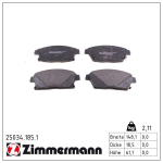 Piduriklotsi komplekt,ketaspidur ZIMMERMANN 25034.185.1