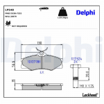 Piduriklotsi komplekt,ketaspidur DELPHI LP548