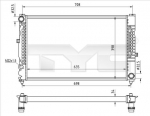 Radiaator,mootorijahutus TYC 702-0010-R