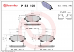Piduriklotsi komplekt,ketaspidur BREMBO P 83 109