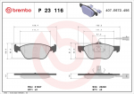 Piduriklotsi komplekt,ketaspidur BREMBO P 23 116