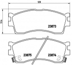 Piduriklotsi komplekt,ketaspidur BREMBO P 30 016