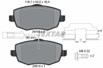 Piduriklotsi komplekt,ketaspidur TEXTAR 2407303