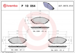 Piduriklotsi komplekt,ketaspidur BREMBO P 10 054