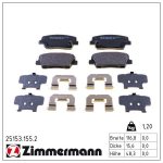 Piduriklotsi komplekt,ketaspidur ZIMMERMANN 25153.155.2