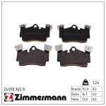 Piduriklotsi komplekt,ketaspidur ZIMMERMANN 24010.165.9