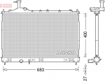 Radiaator,mootorijahutus DENSO DRM45038