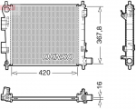 Radiaator,mootorijahutus DENSO DRM41025
