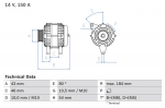 Generaator BOSCH 0 986 044 400