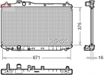 Radiaator,mootorijahutus DENSO DRM40037