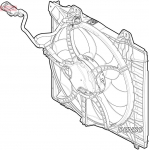 Ventilaator,mootorijahutus DENSO DER21026