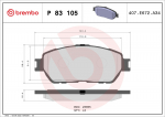 Piduriklotsi komplekt,ketaspidur BREMBO P 83 105