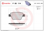 Piduriklotsi komplekt,ketaspidur BREMBO P 85 114
