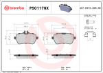 Piduriklotsi komplekt,ketaspidur BREMBO P50117NX