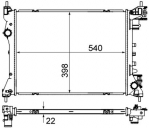 Radiaator,mootorijahutus MAHLE CR 2056 000S