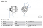 Generaator BOSCH 0 986 049 211