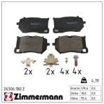 Piduriklotsi komplekt,ketaspidur ZIMMERMANN 26306.180.2