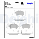 Piduriklotsi komplekt,ketaspidur DELPHI LP611