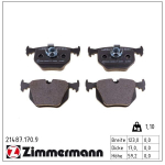 Piduriklotsi komplekt,ketaspidur ZIMMERMANN 21487.170.9