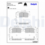 Piduriklotsi komplekt,ketaspidur DELPHI LP1414