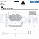 Piduriklotsi komplekt,ketaspidur DELPHI LP5046EV