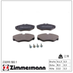 Piduriklotsi komplekt,ketaspidur ZIMMERMANN 23099.180.1