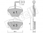 Piduriklotsi komplekt,ketaspidur METELLI 22-0353-1