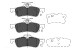 Piduriklotsi komplekt,ketaspidur Kavo Parts KBP-9106
