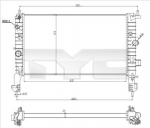 Radiaator,mootorijahutus TYC 725-0048-R