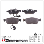 Piduriklotsi komplekt,ketaspidur ZIMMERMANN 23885.205.2