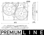 Ventilaator,mootorijahutus MAHLE CFF 550 000P