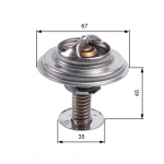 Termostaat,Jahutusvedelik GATES TH45688G1