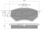 Piduriklotsi komplekt,ketaspidur TOMEX Brakes 10-11