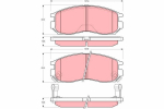 Piduriklotsi komplekt,ketaspidur TRW GDB3133