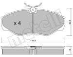 Piduriklotsi komplekt,ketaspidur METELLI 22-0338-2