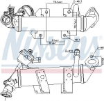 Radiaator,heitgaaside tagasijooks NISSENS 989287