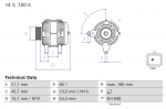 Generaator BOSCH 0 986 084 640